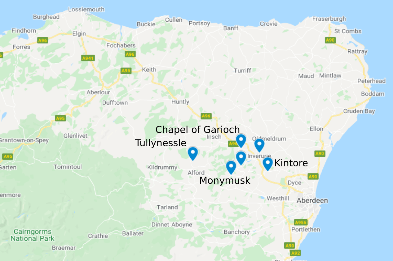 aberdeenshire map